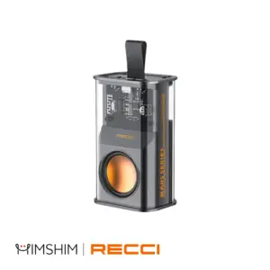 RECCI RSK-W30 Transparent Wireless Speaker with RGB Light- Black Color